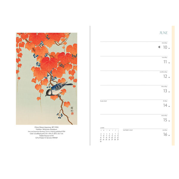 2019 Japanese Woodblocks Engagement Calendar