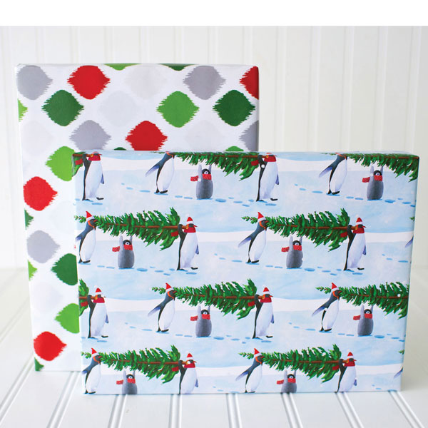 Penguin Tree Gift Wrap