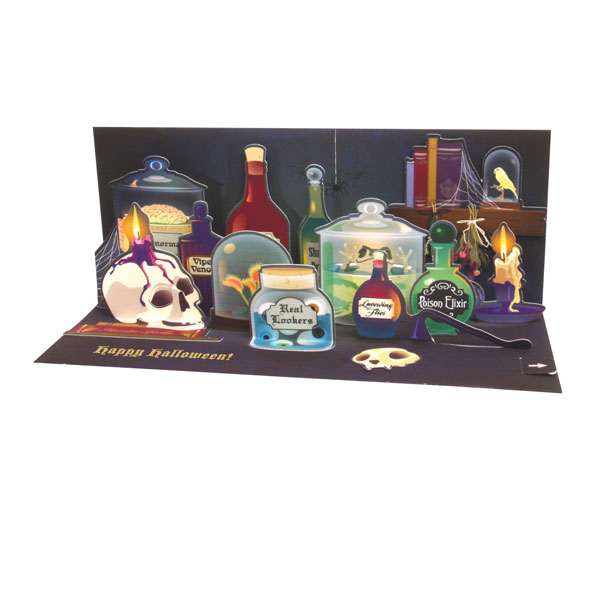 Spooky Apothecary Pop-Up Halloween Greeting Card