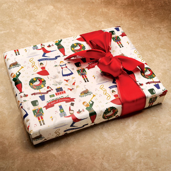 Twelve Days of Christmas Gift Wrap (3 sheets)