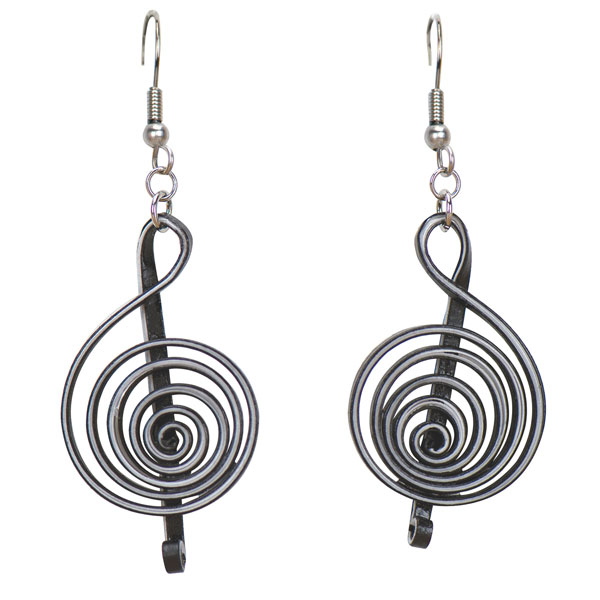 Treble Clef Quilling Earrings
