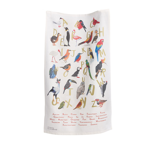 Alphabet Bird Towel
