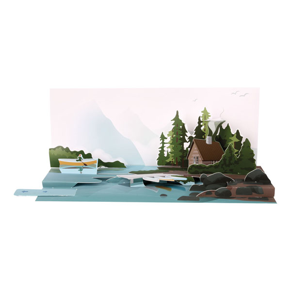 Lake Canoe Audio Pop-Up Greeting Card