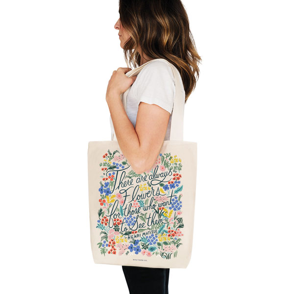 "There Are Always Flowers" Tote Bag