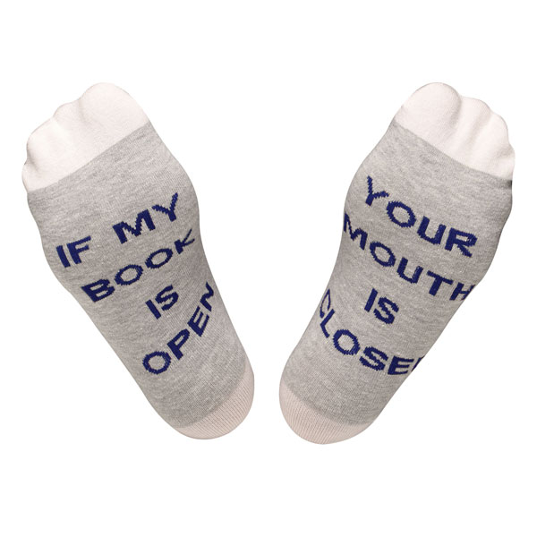 Book Open Mouth Closed Socks | Bas Bleu