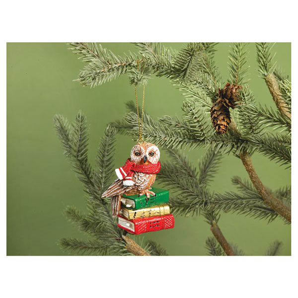 Bookish Owl Ornament