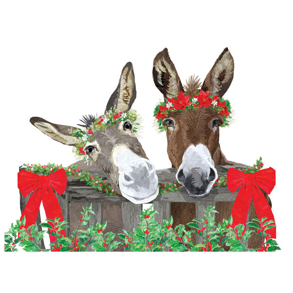Product image for Donkey Buddies Christmas Cards - Set of 10
