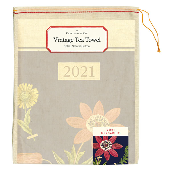 Herbarium 2021 Tea Towel Calendar | Bas Bleu