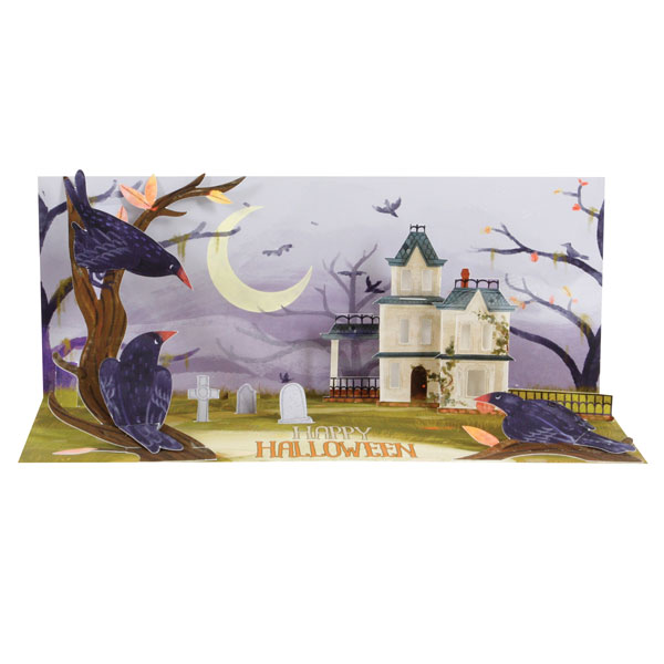 Product image for Haunted Hill Lighted Pop-Up Card