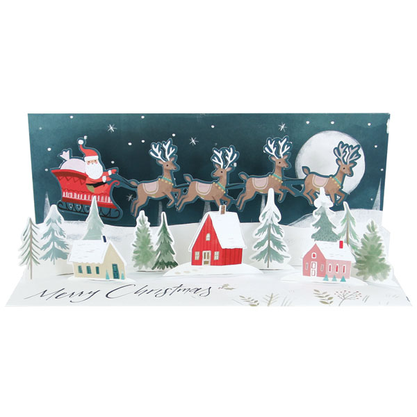 Product image for Santa's Sleigh Panoramic Pop-Up Card