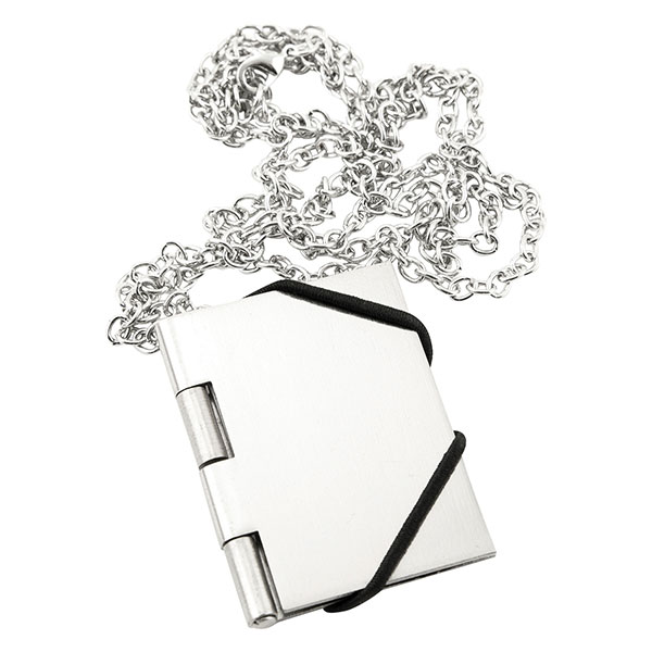 Book Necklace - Silver