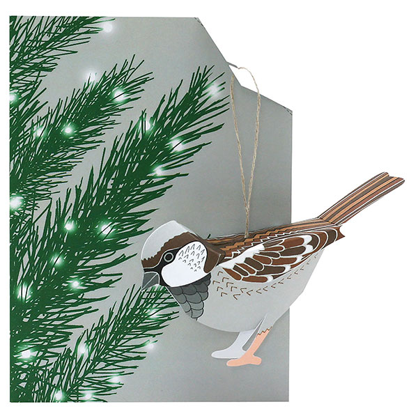 Bird Ornament Cards - Sparrow