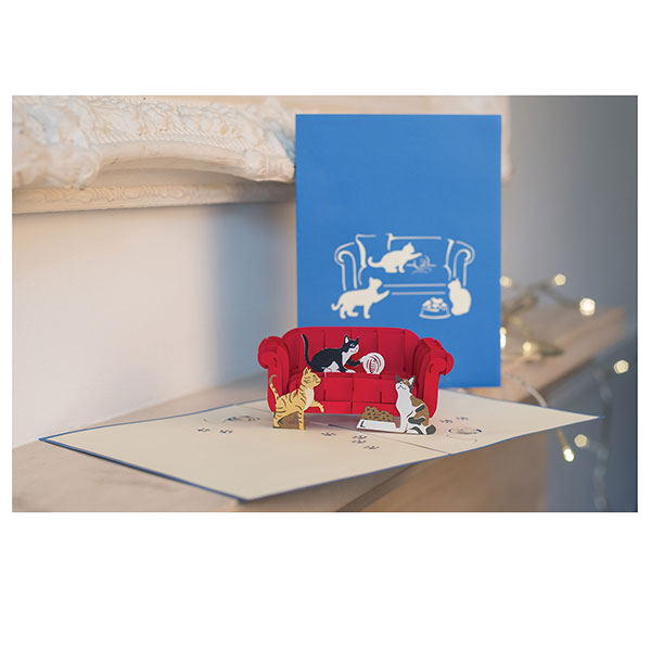 Product image for Cats on a Sofa Pop-Up Card