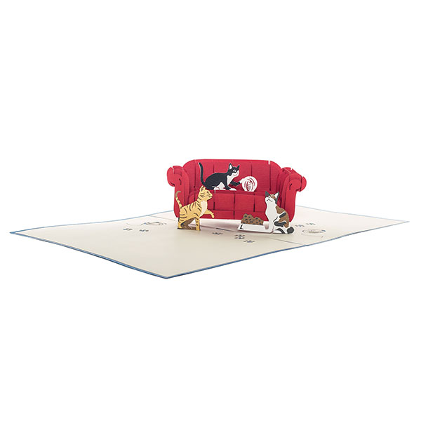 Product image for Cats on a Sofa Pop-Up Card