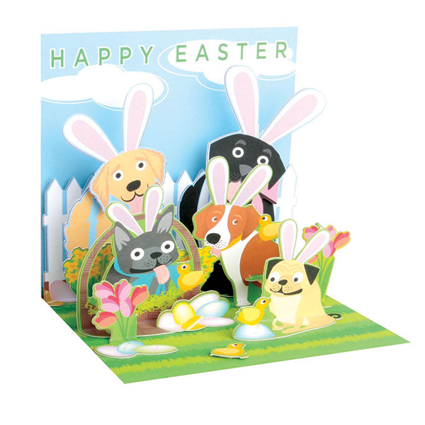 Easter Dogs Pop-Up Card