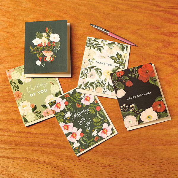 Product image for Floral Message Cards - Set of 5 Cards