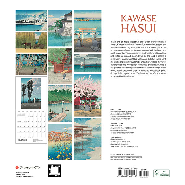 2022 Kawase Hasui Calendar