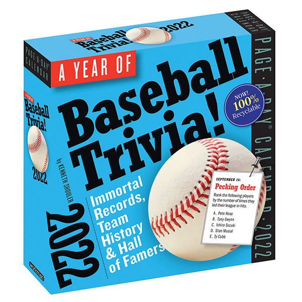 2022 Baseball Trivia Calendar