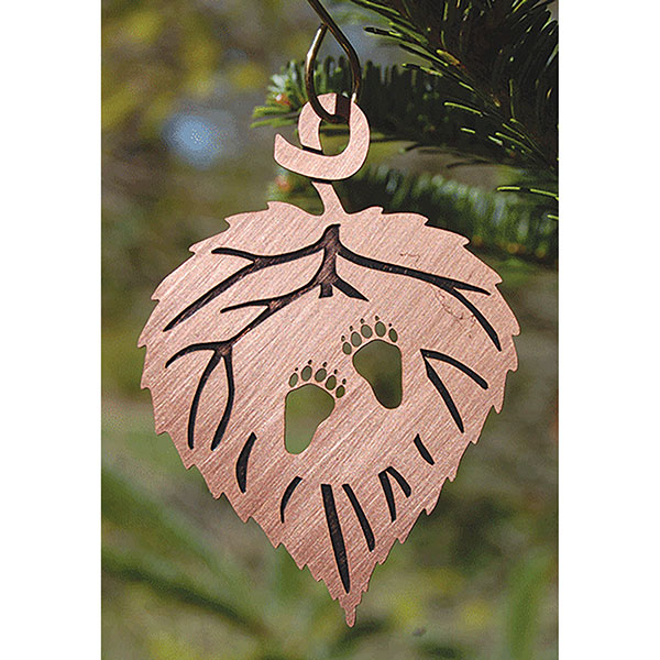 Animal Tracks Leaf Ornaments - Bear