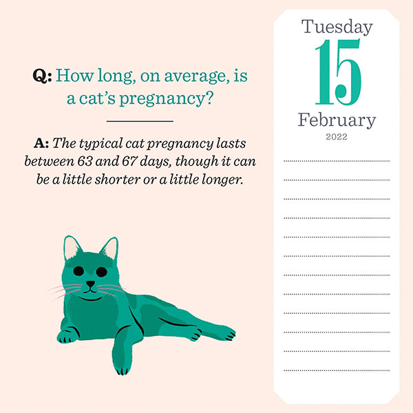 Cat Trivia Page-A-Day 2022 Calendar