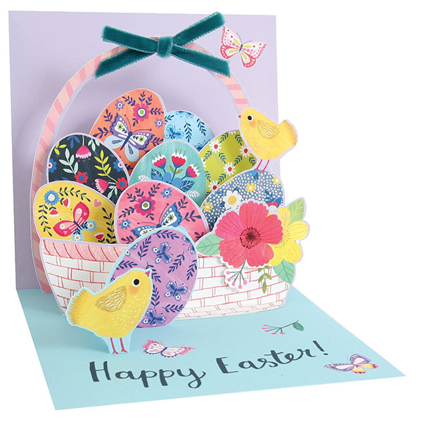 Product image for Basket of Easter Eggs Pop-Up Card
