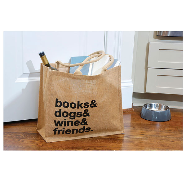 Product image for Books & Dogs & Wine & Friends Tote
