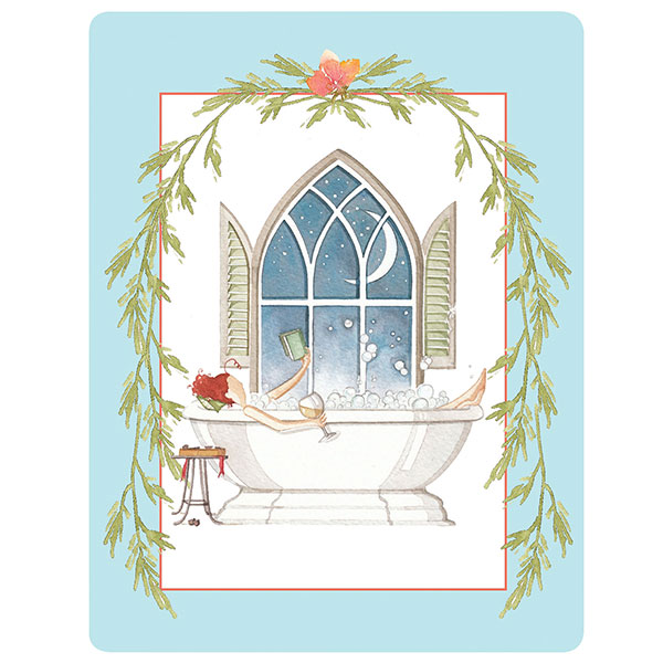 Product image for Reading in Bathtub Boxed Note Cards