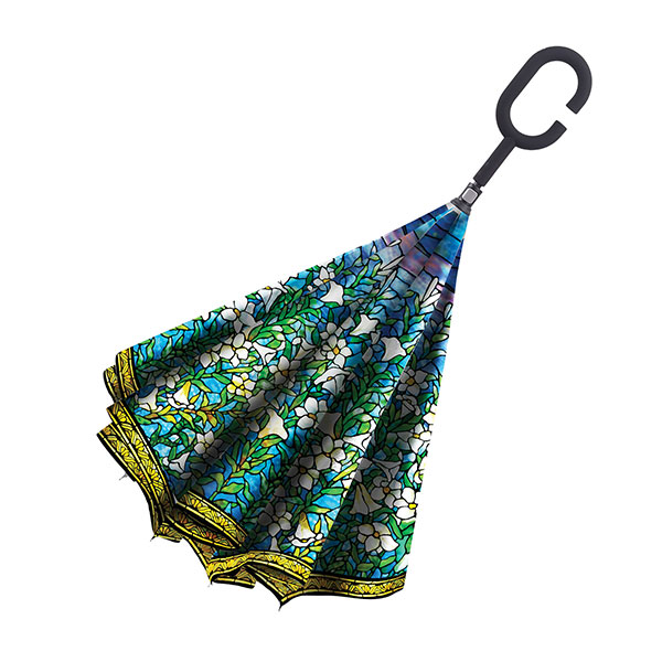 Tiffany Field of Lillies Reversible Inverted Umbrella