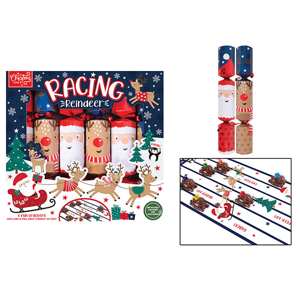 Product image for Racing Reindeer Christmas Crackers
