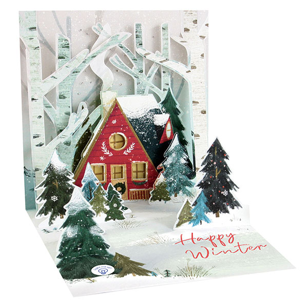 Product image for Holiday A Frame Lighted Pop Up Card