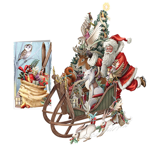Product image for Woodland Sleigh Christmas Card