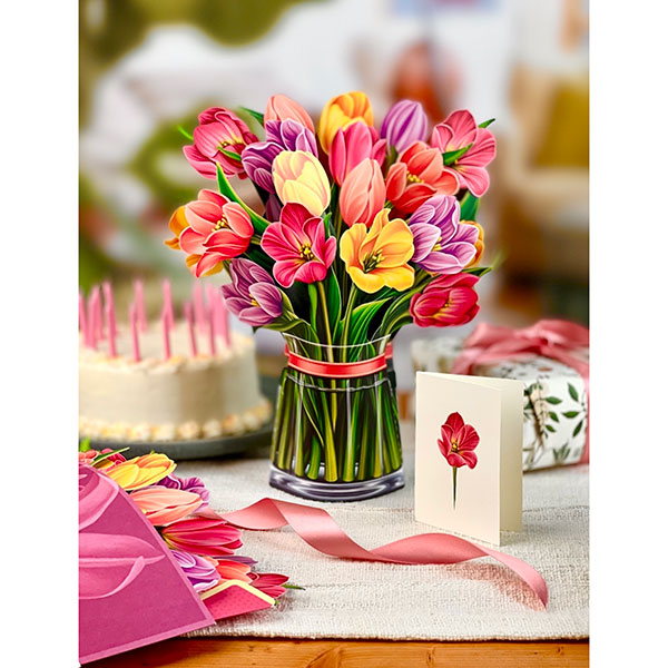 Product image for Tulips Pop-Up Bouquet Card