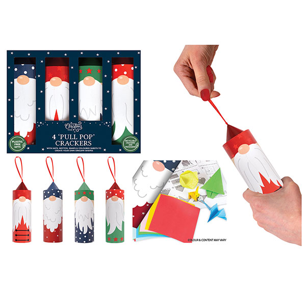 Product image for Gnome Origami Pull-Pop Christmas Crackers 