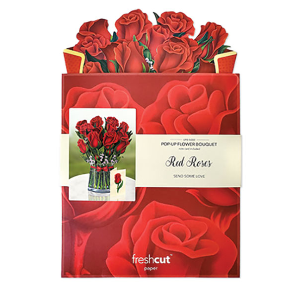 Red Roses Pop-Up Bouquet Card