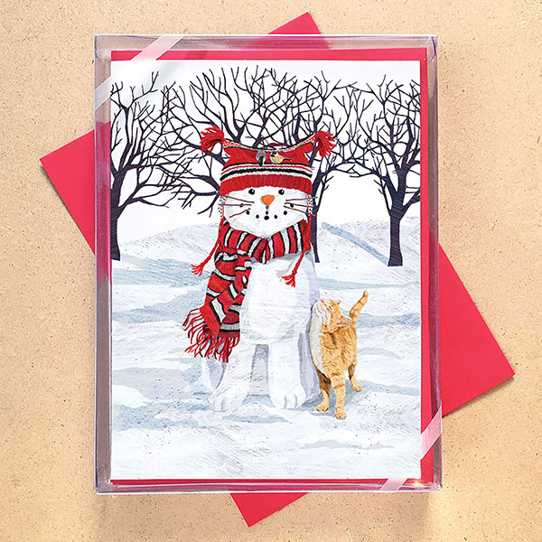 Product image for Cat Snowman Cards