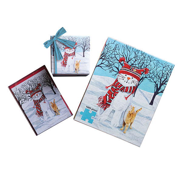 Product image for Cat Snowman Cards