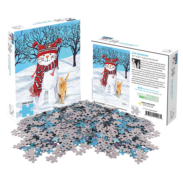 Product image for Cat Snowman Puzzle