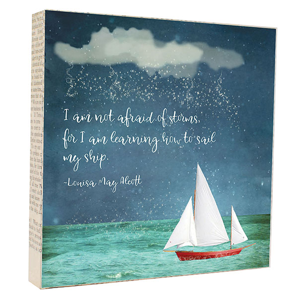 Product image for 'I Am Not Afraid of Storms' Art Block