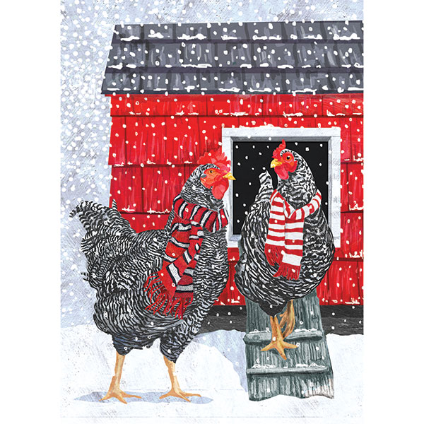 Product image for Holiday Chickens Note Card Set 