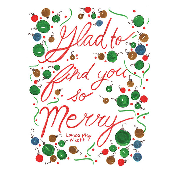 Louisa May Alcott Christmas Cards