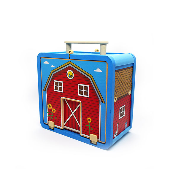 Product image for Down on the Farm Barnyard Suitcase Game