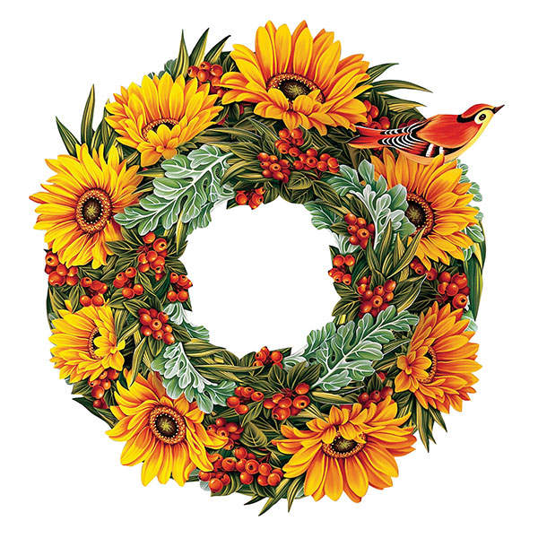Product image for Seasonal Pop-Up Wreath Card: Harvest
