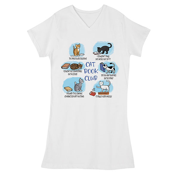 Product image for Cat Book Club Night Shirt