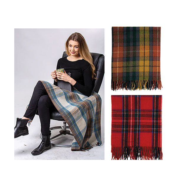 Scottish Tartan Wool Knee Blankets