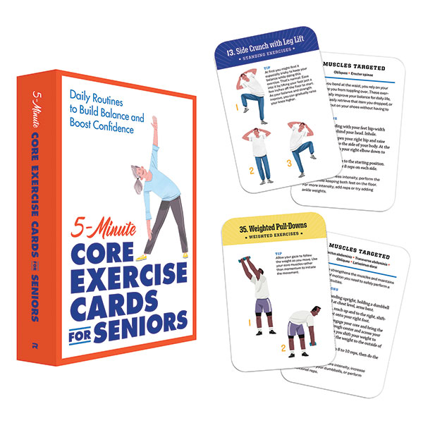 Product image for 5-Minute Core Exercise Cards for Seniors