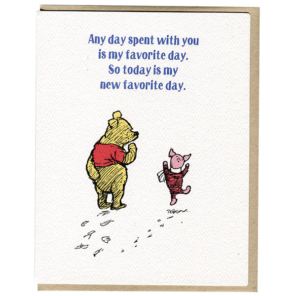 Product image for Letterpress Winnie-the-Pooh Cards - Set of 4
