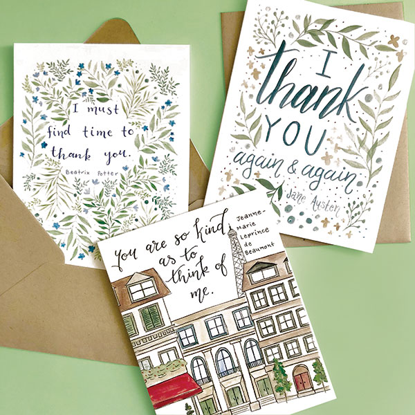 Literary Thank You Cards