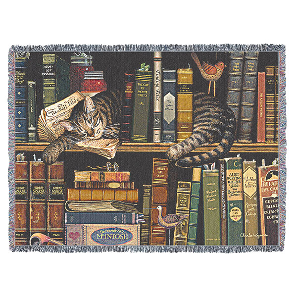 Product image for Max in the Stacks Tapestry Blanket