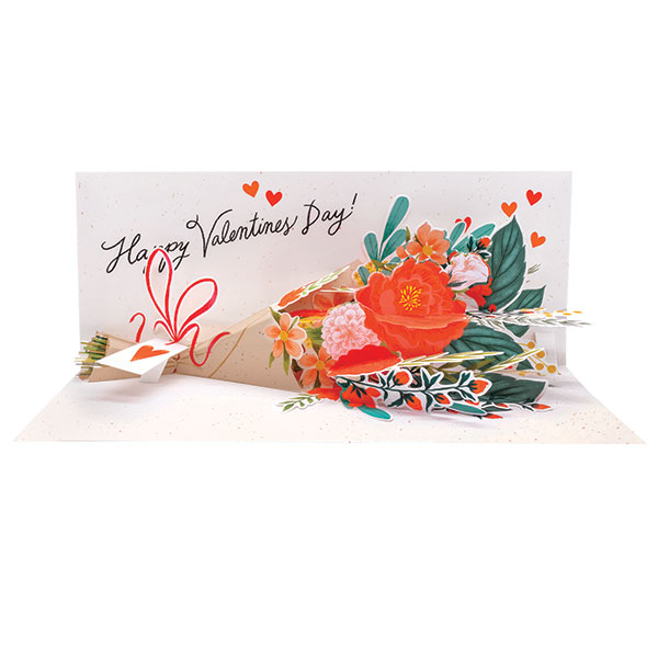 Product image for Valentine's Floral Bouquet Pop-Up Card