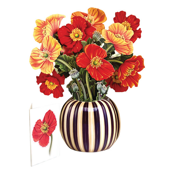 Product image for French Poppies Pop-Up Bouquet Card